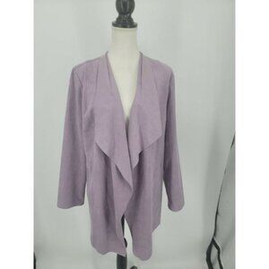 Chico's Lavender Open Front Cardigan